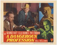 1k317 DANGEROUS PROFESSION LC #5 1949 Pat O'Brien watches sad George Raft hang up the phone!