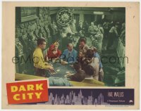 1k319 DARK CITY LC #5 1950 gambler Charlton Heston in his first role, dealing blackjack in casino!