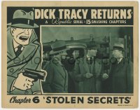 1k340 DICK TRACY RETURNS chapter 6 LC 1938 Ralph Byrd shows string to guys by truck, Stolen Secrets!