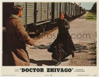1k347 DOCTOR ZHIVAGO LC #1 R1974 Omar Sharif & Geraldine Chaplin by train, David Lean epic!