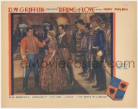 1k358 DRUMS OF LOVE LC 1928 D.W. Griffith, Mary Philbin between Lionel Barrymore & Don Alvarado!