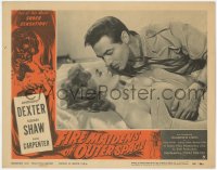 1k382 FIRE MAIDENS OF OUTER SPACE LC #5 1956 romantic c/u of Anthony Dexter & sexy Susan Shaw!