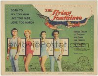 1k062 FLYING FONTAINES TC 1959 Michael Callan, full-length image of the circus trapeze family!
