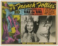 1k403 FRENCH FOLLIES LC 1951 sexy stripper Val de Val and her sex-sational feather dance!
