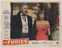 1k412 FURIES LC 1950 close up of Barbara Stanwyck & Walter Huston, directed by Anthony Mann!