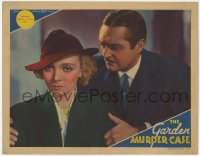 1k415 GARDEN MURDER CASE LC 1936 Edmund Lowe as Philo Vance trusts Virginia Bruce no matter what!
