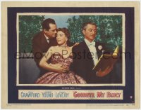 1k436 GOODBYE MY FANCY LC #4 1951 Frank Lovejoy holds Joan Crawford as Robert Young reads book!