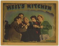1k467 HELL'S KITCHEN LC 1939 great image of The Dead End Kids roughing up scared Grant Mitchell!