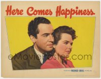 1k474 HERE COMES HAPPINESS LC 1941 romantic close up of pretty Mildred Coles & Edward Norris!