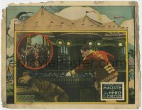 1k478 HERO OF THE CIRCUS LC 1928 great image of Bartolomeo Pagano as Maciste taming a lion, rare!