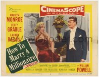1k501 HOW TO MARRY A MILLIONAIRE LC #6 1953 sexy Marilyn Monroe grabbed by Alex D'Arcy w/ eyepatch!