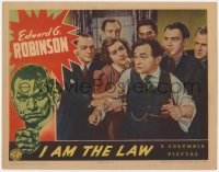 1k504 I AM THE LAW LC 1938 close up of Edward G. Robinson being held back by Barbara O'Neil & more!