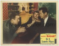 1k513 IN A LONELY PLACE LC #5 1950 Humphrey Bogart explains to scared Jeff Donnell & Frank Lovejoy!