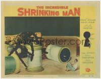 1k515 INCREDIBLE SHRINKING MAN LC #6 1957 special fx image of tiny man battling giant tarantula!
