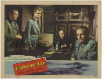 1k533 JOURNEY INTO FEAR LC 1942 Joseph Cotten, Everett Sloane & Orson Welles as Colonel Haki, rare!