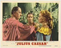 1k534 JULIUS CAESAR LC #6 1953 Marlon Brando watches Greer Garson warn Louis Calhern, Shakespeare