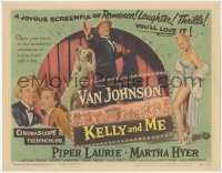 1k090 KELLY & ME TC 1957 great images of Van Johnson, Piper Laurie, sexy Martha Hyer & cute dog!