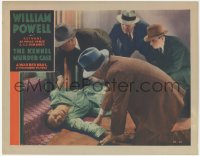 1k538 KENNEL MURDER CASE LC 1933 Eugene Pallette & other detectives examine unconscious man on floor!