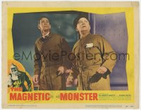 1k593 MAGNETIC MONSTER LC #2 1953 Richard Carlson & Donald Kerr stare upward in horror!
