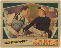 1k600 MAN IN POSSESSION LC 1931 Robert Montgomery takes food tray from Charlotte Greenwood!
