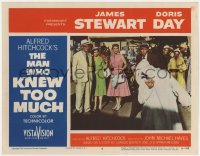 1k607 MAN WHO KNEW TOO MUCH LC #4 1956 James Stewart & Doris Day watch Gelin w/ knife in his back!