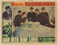 1k611 MAN WITH NINE LIVES LC 1940 Pryor & Bennett watch Karloff bring witness back to life!