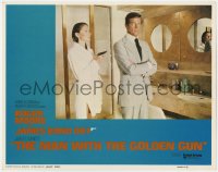 1k612 MAN WITH THE GOLDEN GUN East Hemi LC #1 1974 Maud Adams w/ gun at Roger Moore as James Bond!