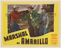 1k618 MARSHAL OF AMARILLO LC #2 1948 Allan Rocky Lane tells his friends to hide in covered wagon!
