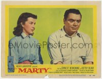 1k619 MARTY LC #3 1955 best close up of Betsy Blair staring at worried Ernest Borgnine !