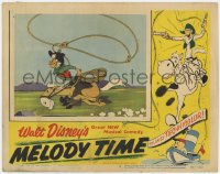 1k625 MELODY TIME LC #5 1948 Disney cartoon, great image of Pecos Bill on horse swinging his lasso!