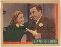 1k626 MEN ARE SUCH FOOLS LC 1938 Hugh Herbert gets excited when Priscilla Lane touches him!
