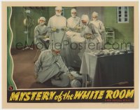 1k657 MYSTERY OF THE WHITE ROOM LC 1939 doctors in operating room with surgeon corpse on floor!