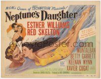 1k124 NEPTUNE'S DAUGHTER TC 1949 wonderful art of sexy swimmer Esther Williams & Red Skelton!