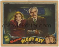 1k665 NIGHT KEY LC 1937 great close up of Boris Karloff in car with tied up Jean Rogers!