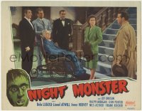 1k666 NIGHT MONSTER LC #8 R1949 Bela Lugosi with cast members stare at Don Porter, cool border art!