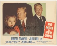 1k671 NO MAN OF HER OWN LC #6 1950 Barbara Stanwyck w/ baby, Lyle Bettger and John Lund!