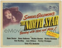 1k129 NORTH STAR TC 1943 art of sexy Anne Baxter & Farley Granger burning with love & hate!