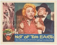 1k680 NOT OF THIS EARTH LC 1957 sexy Beverly Garland getting roughed up by Paul Birch!