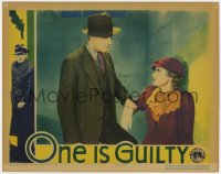 1k686 ONE IS GUILTY LC 1934 detective Ralph Bellamy confronts Shirley Grey in jail cell!