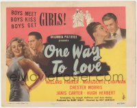 1k130 ONE WAY TO LOVE TC 1945 Chester Morris, boys meet girls, boys kiss girls, boys get girls!
