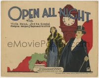1k689 OPEN ALL NIGHT LC 1924 Viola Dana, Raymond Griffith, directed by Paul Bern, very rare!