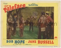 1k696 PALEFACE LC #5 1948 sexy cowgirl Jane Russell held at gunpoint by Native American Indians!