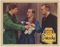 1k697 PALOOKA LC 1934 Robert Armstrong watches Jimmy Durante grab paper from boxer Stu Erwin, rare!