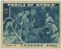 1k707 PERILS OF NYOKA chapter 11 LC 1942 Kay Aldridge & others with sick man, Unknown Peril!