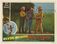 1k708 PERILS OF THE JUNGLE LC #7 1953 Clyde Beatty, Phyllis Coates, great African adventure!