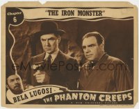 1k711 PHANTOM CREEPS chapter 6 LC 1939 Bela Lugosi pointing ray gun & in border, The Iron Monster!