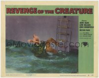 1k748 REVENGE OF THE CREATURE LC #5 1955 monster pulls man off boat ladder & drags him into water!