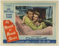 1k749 REVOLT OF MAMIE STOVER LC #2 1956 sexy Jane Russell & Richard Egan snuggling on couch!