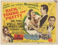 1k145 RICH, YOUNG & PRETTY TC 1951 Jane Powell, Danielle Darrieux, Corey & Lamas in Paris, France!