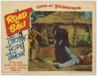 1k758 ROAD TO BALI LC #5 1952 Bing Crosby is scared of the giant fake ape dragging Bob Hope!